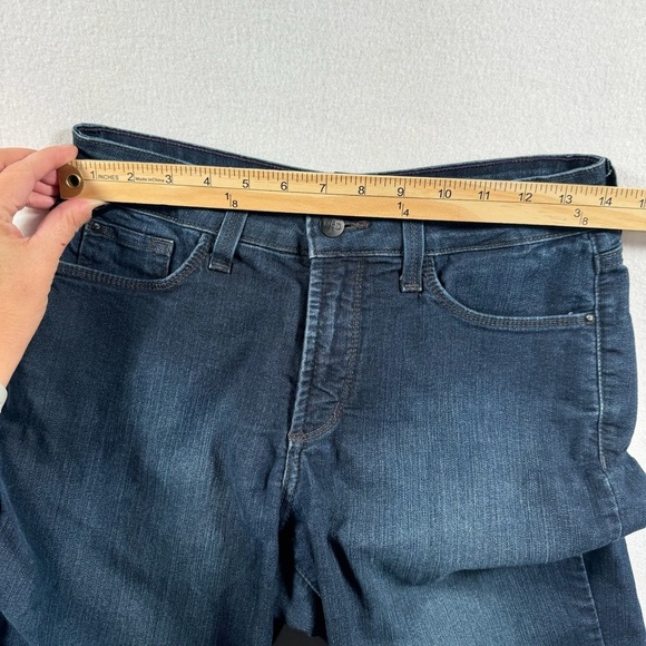 NYDJ Straight Leg Jeans Womens Size 6 Dark Blue Mid Rise - Picture 10 of 14